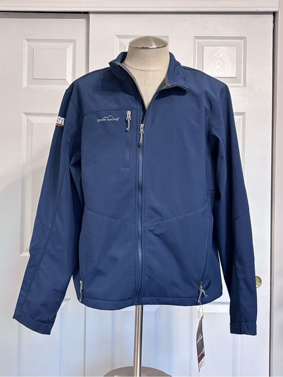 Eddie Bauer Other - Eddie Bauer Navy Blue Lightweight All Climate 365 Soft-Shell Jacket Men’s XL